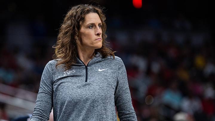 Jun 11, 2026; Indianapolis, Indiana, USA; Indiana Fever head coach Stephanie White in the first half against the Chicago Sky at Gainbridge Fieldhouse. Mandatory Credit: Trevor Ruszkowski-Imagn Images