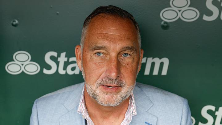 Jul 4, 2025; Chicago, Illinois, USA; St. Louis Cardinals president of baseball operations John Mozeliak speaks before a baseball game against the Chicago Cubs at Wrigley Field. Mandatory Credit: Kamil Krzaczynski-Imagn Images Jul 4, 2025; Chicago, Illinois, USA; St. Louis Cardinals president of baseball operations John Mozeliak speaks before a baseball game against the Chicago Cubs at Wrigley Field. Mandatory Credit: Kamil Krzaczynski-Imagn Images