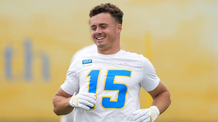 May 11, 2026; El Segundo, CA, USA; Los Angeles Chargers receiver Ladd McConkey (15) during offseason workouts at The Bolt. Mandatory Credit: Kirby Lee-Imagn Images