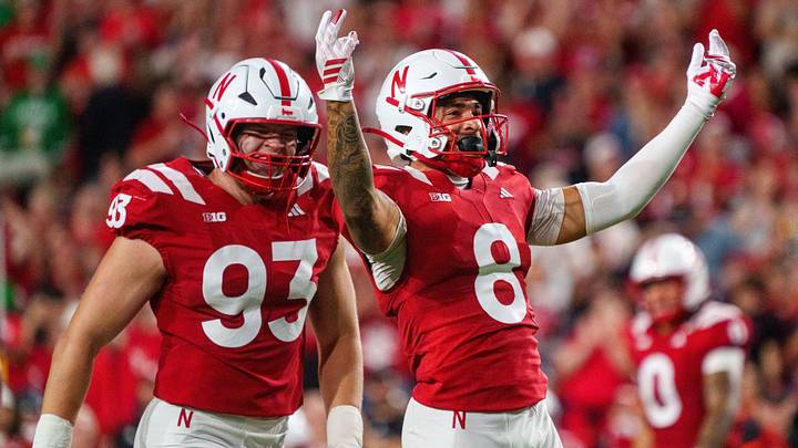 Donovan Jones and Kade Pietrzak celebrate after a sack against the North Dakota Fighting Hawks. Donovan Jones and Kade Pietrzak celebrate after a sack against the North Dakota Fighting Hawks.