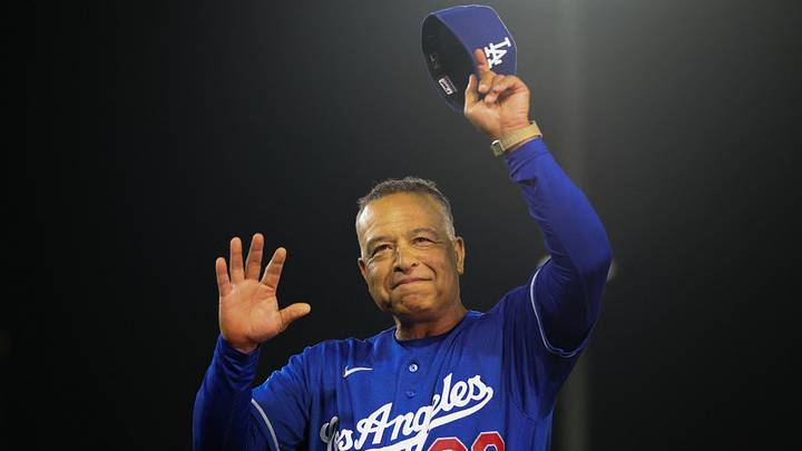 Jun 30, 2026; West Sacramento, California, USA; Los Angeles Dodgers manager Dave Roberts (30) gestures towards the crowd after the Los Angeles Dodgers defeat the Athletics as he earns his 1000th career win as a manager at Sutter Health Park. Mandatory Credit: Scott Marshall-Imagn Images Jun 30, 2026; West Sacramento, California, USA; Los Angeles Dodgers manager Dave Roberts (30) gestures towards the crowd after the Los Angeles Dodgers defeat the Athletics as he earns his 1000th career win as a manager at Sutter Health Park. Mandatory Credit: Scott Marshall-Imagn Images