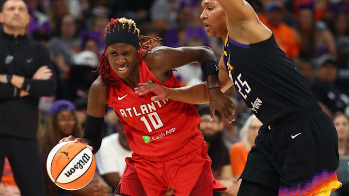 Atlanta Dream guard Rhyne Howard. Atlanta Dream guard Rhyne Howard.