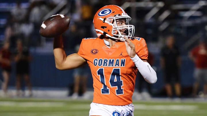 Bishop Gorman quarterback Maika Eugenio had a big game as he helped his No. 3 Gaels roll past No. 25 East St. Louis (Illinois) in Las Vegas on Friday night. 