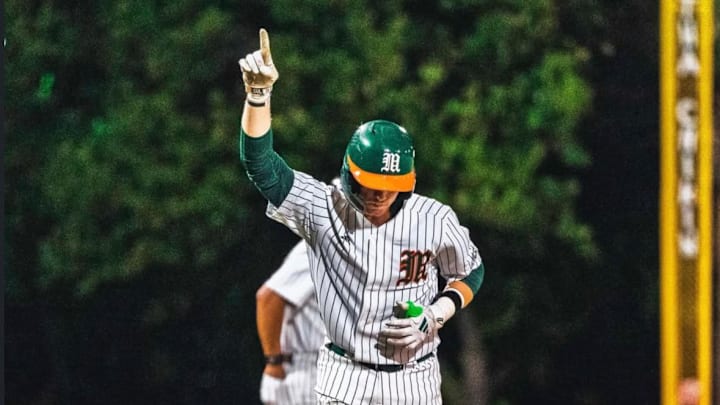 Alex Sosa after a Grand Slam against Lafayette