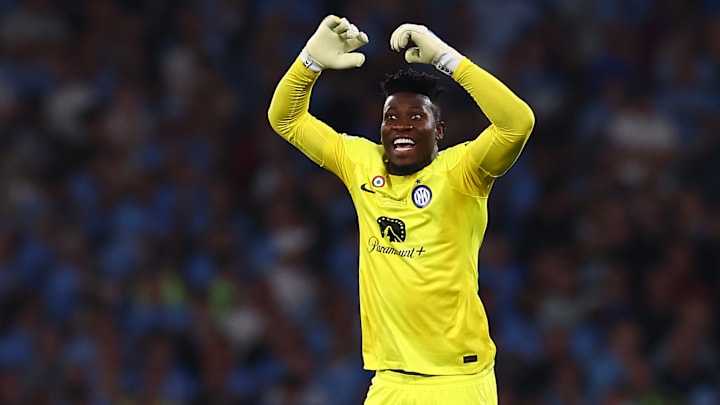 André Onana avec l'Inter Milan lors de la finale de la Ligue des Champions 2022-2023.