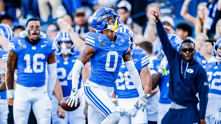 BYU cornerback Evan Johnson against Utah Tech BYU cornerback Evan Johnson against Utah Tech