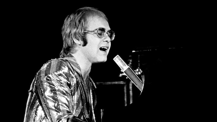 Elton John plays before an enthusiastic crowd of more that 10,000 at the Municipal Auditorium Nov. 12, 1972.