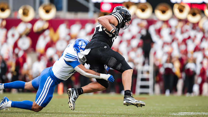 BYU linebacker Jack Kelly against Iowa State