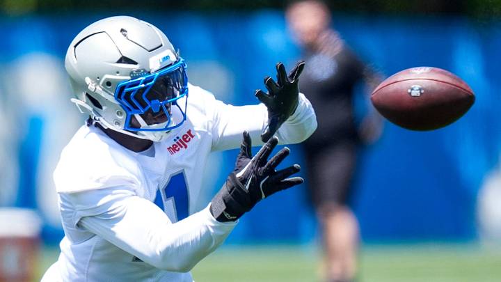 Detroit Lions linebacker Damone Clark (11) practices a drill during OTAs at Meijer Performance Center in Allen Park on Friday, May 29, 2026. Detroit Lions linebacker Damone Clark (11) practices a drill during OTAs at Meijer Performance Center in Allen Park on Friday, May 29, 2026.