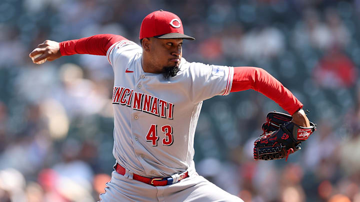 Cincinnati Reds pitcher Alexis Diaz