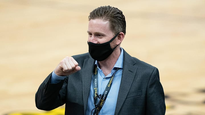 December 15, 2020; Sacramento, California, USA;  Sacramento Kings assistant general manager Wes Wilcox during the second quarter against the Golden State Warriors at Golden 1 Center. Mandatory Credit: Kyle Terada-Imagn Images