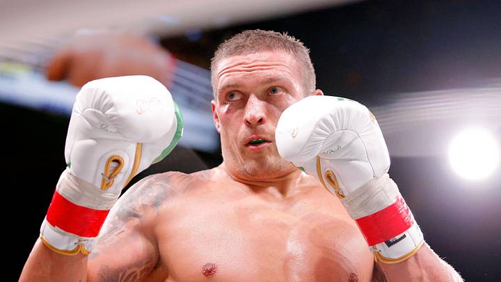 Oct 12, 2019; Chicago, IL, USA; Oleksandr Usyk (white trunks) during his match against Chazz Witherspoon (not pictured) during a heavyweight boxing match at Wintrust Arena. Mandatory Credit: Jon Durr-Imagn Images Oct 12, 2019; Chicago, IL, USA; Oleksandr Usyk (white trunks) during his match against Chazz Witherspoon (not pictured) during a heavyweight boxing match at Wintrust Arena. Mandatory Credit: Jon Durr-Imagn Images