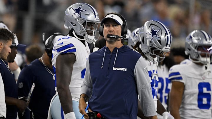 Dallas Cowboys head coach Brian Schottenheimer during the game between the Dallas Cowboys and the Baltimore Ravens.