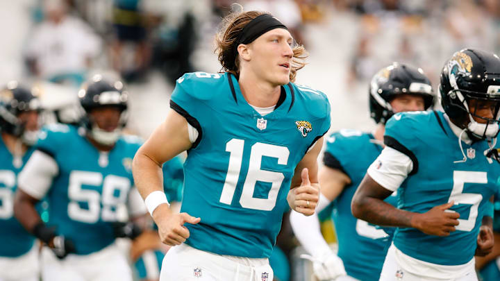 Trevor Lawrence and the Jaguars are home favorites against the Panthers in Week 1 of the NFL season.