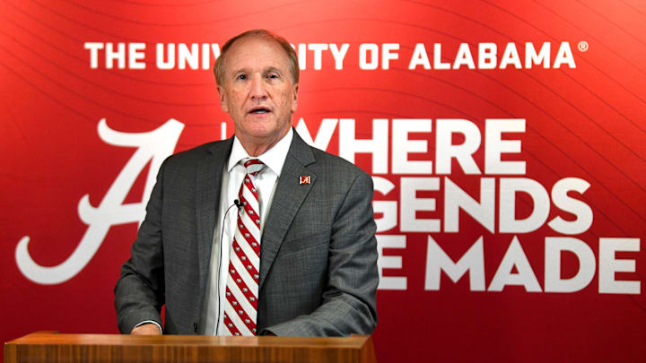 University of Alabama president Stuart Bell talks about the record enrollment for the fall semester during a press conference Friday Sept. 13, 2024, at the Randall Welcome Center. University of Alabama president Stuart Bell talks about the record enrollment for the fall semester during a press conference Friday Sept. 13, 2024, at the Randall Welcome Center.