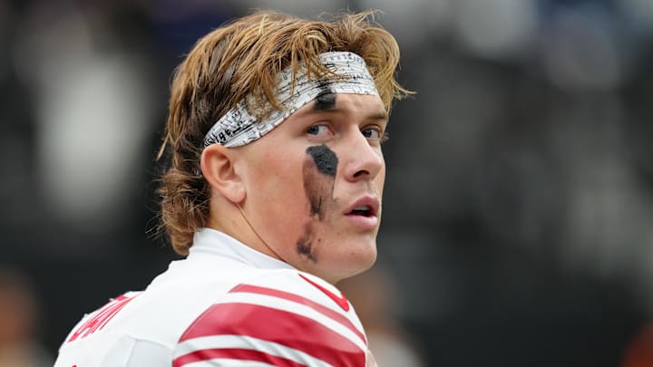 Dec 28, 2025; Paradise, Nevada, USA; New York Giants quarterback Jaxson Dart