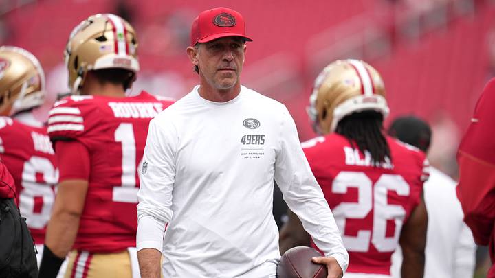 Sep 20, 2026; Santa Clara, California, USA; San Francisco 49ers head coach Kyle Shanahan looks on prior to the game against the Miami Dolphins at Levi's Stadium. Mandatory Credit: Cary Edmondson-Imagn Images Sep 20, 2026; Santa Clara, California, USA; San Francisco 49ers head coach Kyle Shanahan looks on prior to the game against the Miami Dolphins at Levi's Stadium. Mandatory Credit: Cary Edmondson-Imagn Images