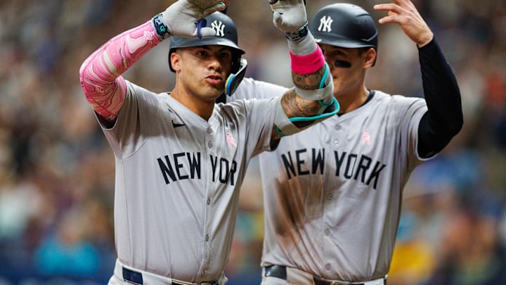 May 12, 2024; St. Petersburg, Florida, USA;  New York Yankees second baseman Gleyber Torres (25)