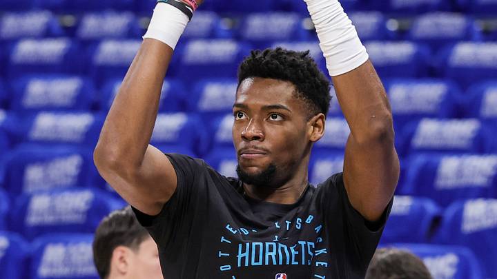 Apr 17, 2026; Orlando, Florida, USA; Charlotte Hornets forward Brandon Miller (24) warms up before the game against the Orlando Magic during the play-in rounds of the 2026 NBA Playoffs at Kia Center. Mandatory Credit: Mike Watters-Imagn Images Apr 17, 2026; Orlando, Florida, USA; Charlotte Hornets forward Brandon Miller (24) warms up before the game against the Orlando Magic during the play-in rounds of the 2026 NBA Playoffs at Kia Center. Mandatory Credit: Mike Watters-Imagn Images
