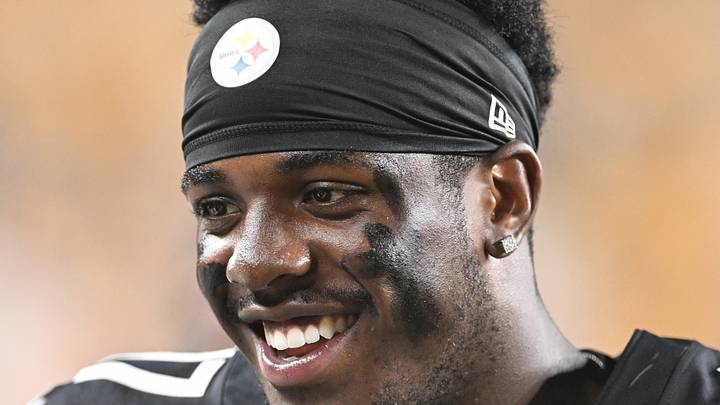 Aug 13, 2026; Pittsburgh, Pennsylvania, USA; Pittsburgh Steelers wide receiver Germie Bernard watches the action against the Green Bay Packers during the first half at Acrisure Stadium. Mandatory Credit: Barry Reeger-Imagn Images Aug 13, 2026; Pittsburgh, Pennsylvania, USA; Pittsburgh Steelers wide receiver Germie Bernard watches the action against the Green Bay Packers during the first half at Acrisure Stadium. Mandatory Credit: Barry Reeger-Imagn Images