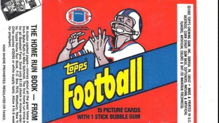 1982 Topps Football Pack Wrapper
