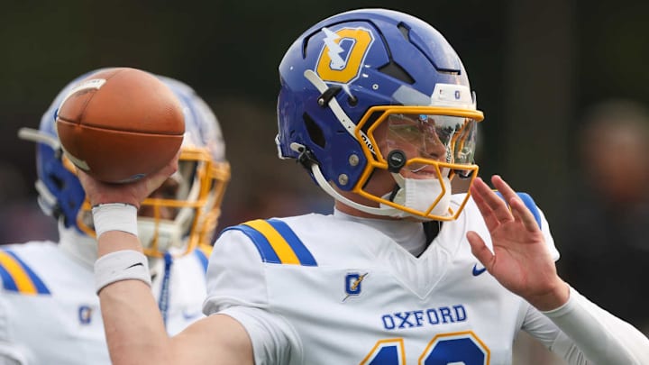 Oxford QB warms up before their game against South Panola on Sept. 5, 2025 Oxford QB warms up before their game against South Panola on Sept. 5, 2025