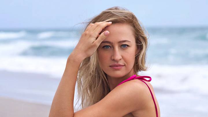 Nelly Korda was photographed by Ben Horton at The Boca Raton. Swimsuit by Agua Bendita.