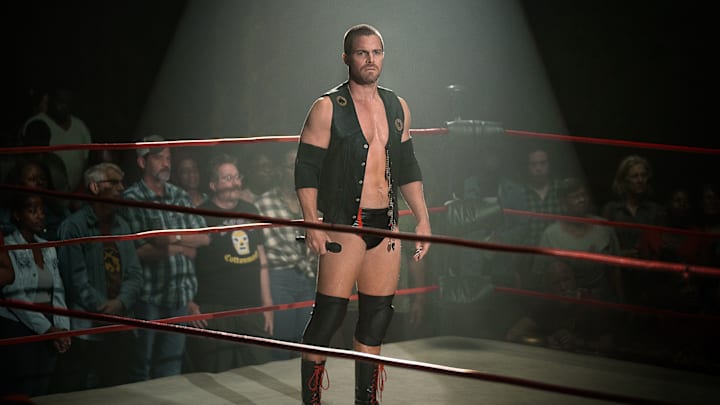 Stephen Amell ("Jack Spade”) in Heels season 2. Image courtesy Daniel Delgado, Heels © 2022 Starz Entertainment, LLC
