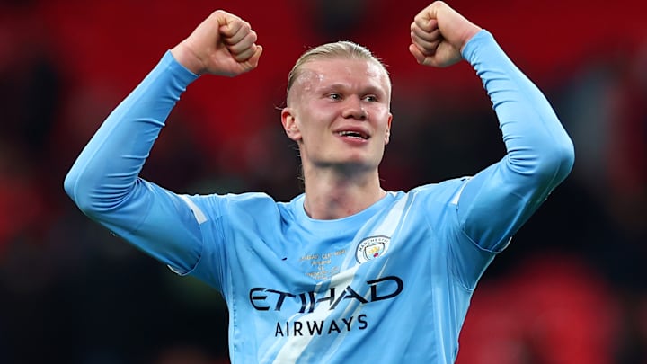 Erling Haaland, do Manchester City, segue interessado em vestir a camisa do Barcelona