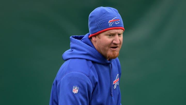 Oct 22, 2015; London, United Kingdom; Buffalo Bills linebackers coach Bobby April III at practice at the Grove hotel in preparation for the NFL International Series game against the Jacksonville Jaguars. Mandatory Credit: Kirby Lee-Imagn Images Oct 22, 2015; London, United Kingdom; Buffalo Bills linebackers coach Bobby April III at practice at the Grove hotel in preparation for the NFL International Series game against the Jacksonville Jaguars. Mandatory Credit: Kirby Lee-Imagn Images
