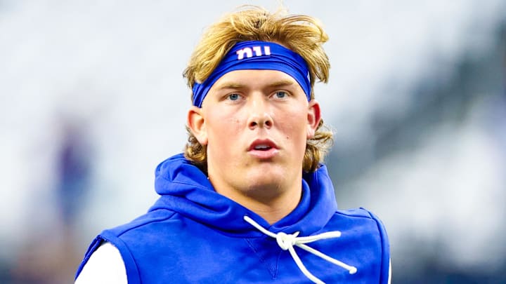 Giants QB Jaxson Dart gets his first NFL start against the Chargers, but which players won't be on the field with him? 