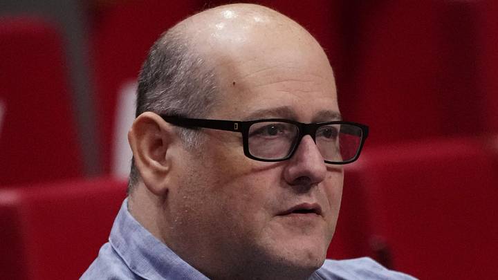 Dec 16, 2023; Miami, Florida, USA; Miami Heat general manager Andy Elisburg sits court side prior to the game between the Miami Heat and the Chicago Bulls at Kaseya Center. Mandatory Credit: Jasen Vinlove-Imagn Images Dec 16, 2023; Miami, Florida, USA; Miami Heat general manager Andy Elisburg sits court side prior to the game between the Miami Heat and the Chicago Bulls at Kaseya Center. Mandatory Credit: Jasen Vinlove-Imagn Images