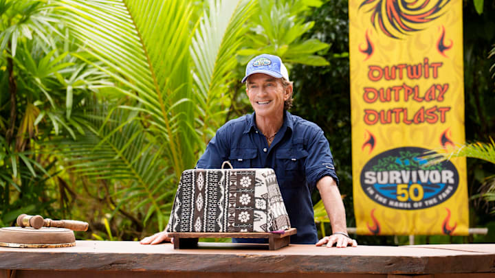 “A Side Dish of Chaos” – One castaway comes clean to the tribe about a previously deceptive move. The crowd favorite SURVIVOR auction returns, with an extra special season 50 spin. Chaos ensues when social media icon MrBeast arrives on the scene, on SURVIVOR 50, Wednesday, April 29. Photo: Robert Voets/CBS ©2025 CBS Broadcasting, Inc. All Rights Reserved.