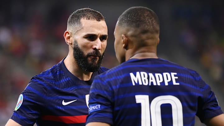 Karim Benzema et Kylian Mbappé en Equipe de France