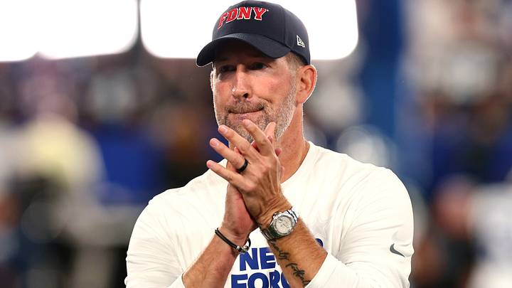Dallas Cowboys head coach Brian Schottenheimer looks on during warmups prior to the game against the Giants at MetLife Stadium. Dallas Cowboys head coach Brian Schottenheimer looks on during warmups prior to the game against the Giants at MetLife Stadium.