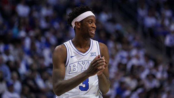 Feb 14, 2026; Provo, Utah, USA; BYU Cougars forward AJ Dybantsa (3) reacts during the second half against the Colorado Buffaloes at the Marriott Center. Mandatory Credit: Aaron Baker-Imagn Images Feb 14, 2026; Provo, Utah, USA; BYU Cougars forward AJ Dybantsa (3) reacts during the second half against the Colorado Buffaloes at the Marriott Center. Mandatory Credit: Aaron Baker-Imagn Images