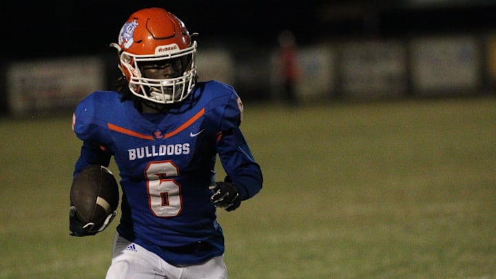 The Taylor County Bulldogs host the Williston Red Devils in a high school football game 