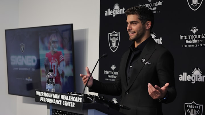 Las Vegas Raiders Introduce Jimmy Garoppolo