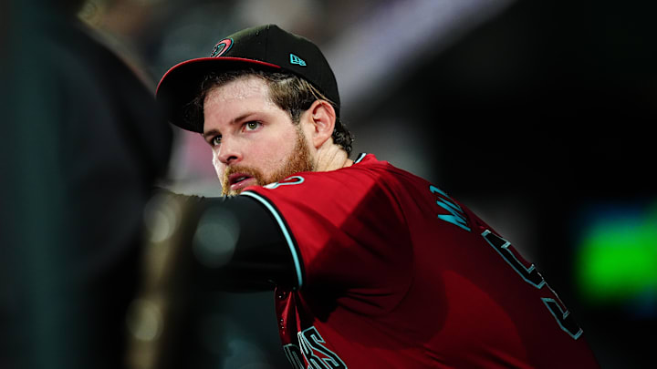 Sep 17, 2024; Denver, Colorado, USA; Arizona Diamondbacks starting pitcher Jordan Montgomery (52) in the dugout after being pulled in the fifth inning against the Colorado Rockies at Coors Field. Mandatory Credit: Ron Chenoy-Imagn Images Sep 17, 2024; Denver, Colorado, USA; Arizona Diamondbacks starting pitcher Jordan Montgomery (52) in the dugout after being pulled in the fifth inning against the Colorado Rockies at Coors Field. Mandatory Credit: Ron Chenoy-Imagn Images