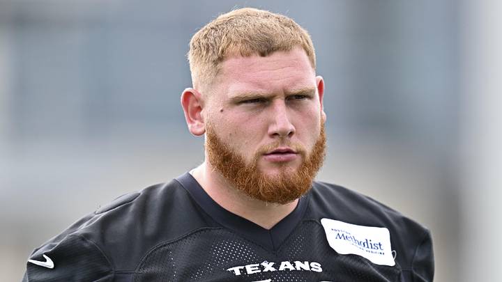 Jun 9, 2026; Houston, Texas, USA; Houston Texans guard Keylan Rutledge arrives for the team’s minicamp at Houston Methodist Training Center. Mandatory Credit: Maria Lysaker-Imagn Images Jun 9, 2026; Houston, Texas, USA; Houston Texans guard Keylan Rutledge arrives for the team’s minicamp at Houston Methodist Training Center. Mandatory Credit: Maria Lysaker-Imagn Images
