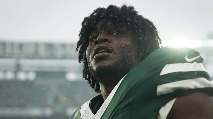 New York Jets edge rusher David Bailey New York Jets edge rusher David Bailey
