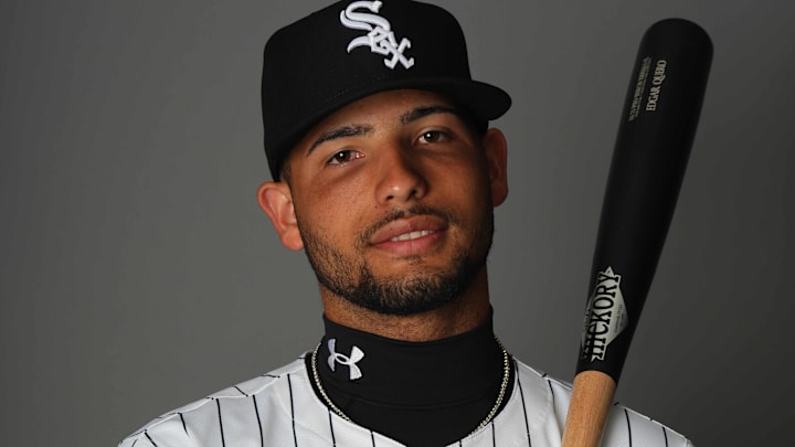 Chicago White Sox catcher Edgar Quero poses for a photo during Media Day at Camelback Ranch. Chicago White Sox catcher Edgar Quero poses for a photo during Media Day at Camelback Ranch.