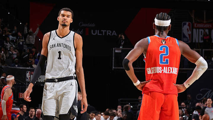 San Antonio Spurs v Oklahoma City Thunder: Emirates NBA Cup - Semifinals San Antonio Spurs v Oklahoma City Thunder: Emirates NBA Cup - Semifinals