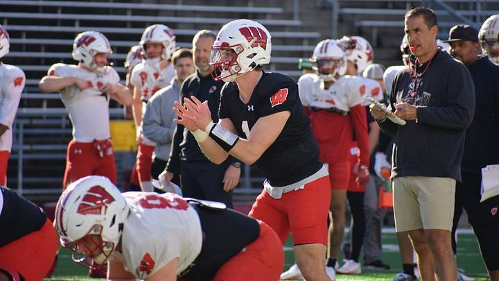 Wisconsin football quarterback Colton Joseph Wisconsin football quarterback Colton Joseph