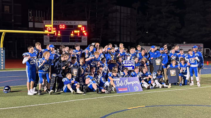 Falmouth won the Class B Gold Cup state championship on Saturday evening 