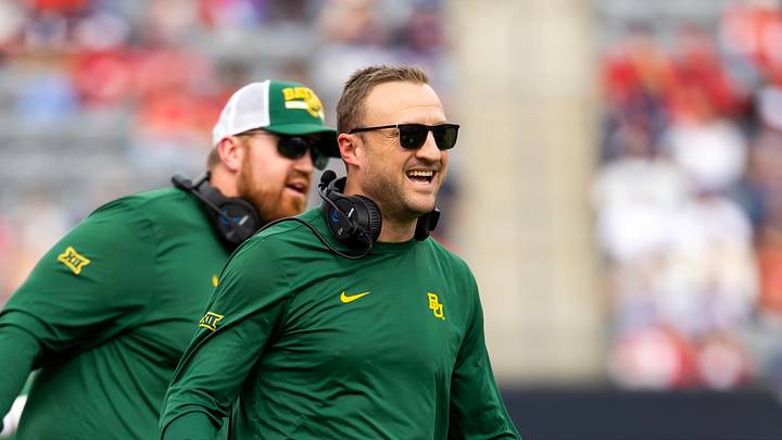 Nov 22, 2025; Tucson, Arizona, USA; Baylor Bears offensive coordinator Jake Spavital Nov 22, 2025; Tucson, Arizona, USA; Baylor Bears offensive coordinator Jake Spavital