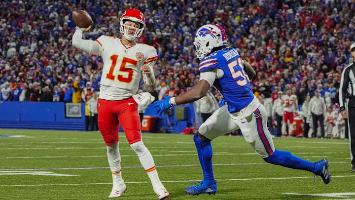 The Chiefs are home favorites to the Bills in Sunday's AFC Championship.