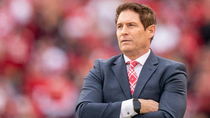 January 19, 2020; Santa Clara, California, USA; San Francisco 49ers former quarterback Steve Young before the NFC Championship Game against the Green Bay Packers at Levi's Stadium. Mandatory Credit: Kyle Terada-USA TODAY Sports January 19, 2020; Santa Clara, California, USA; San Francisco 49ers former quarterback Steve Young before the NFC Championship Game against the Green Bay Packers at Levi's Stadium. Mandatory Credit: Kyle Terada-USA TODAY Sports