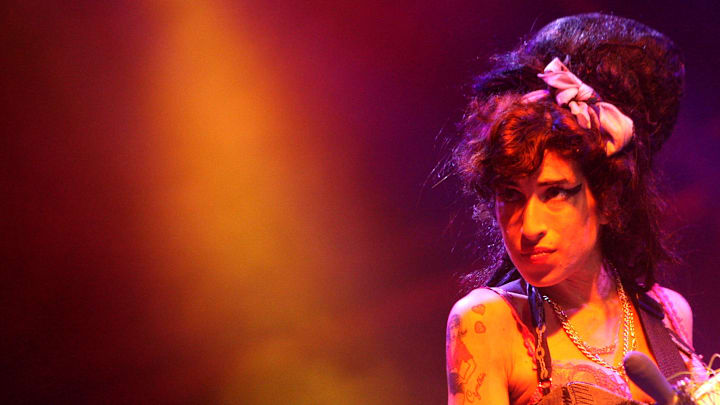 Amy Winehouse performs in 2008.