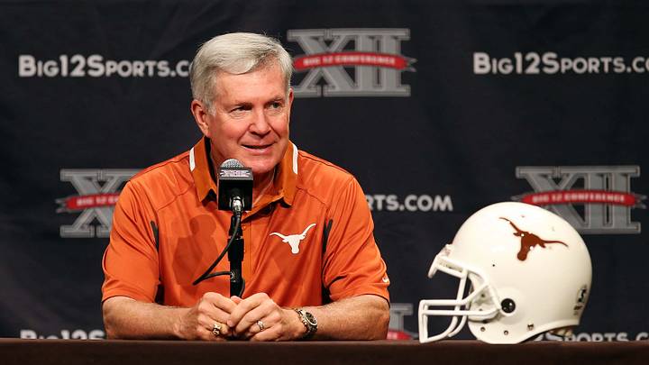 Jul 23, 2013; Dallas, TX, USA; Texas Longhorns head coach Mack Brown